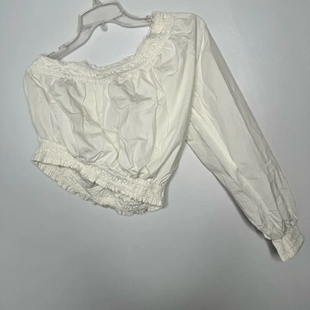 Free People white one shoulder top size XS